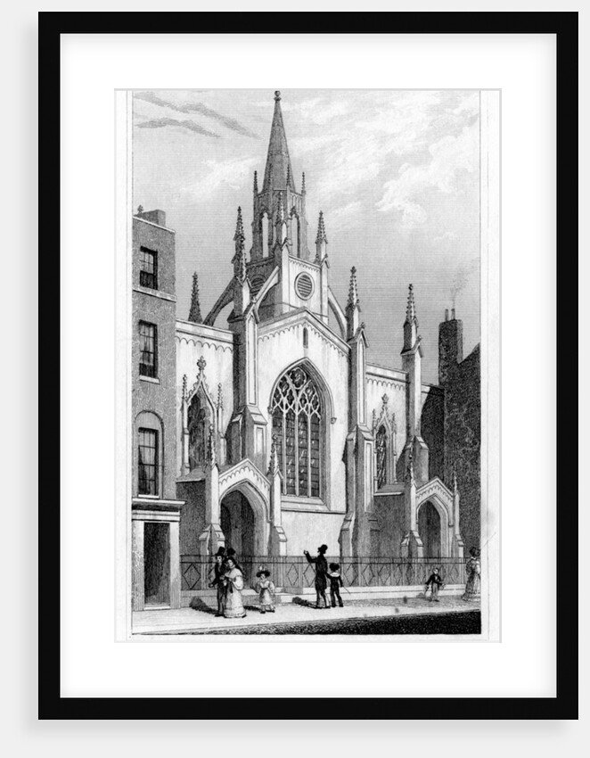 New Church, Little Queen Street, Holborn, London by Thomas Hosmer Shepherd