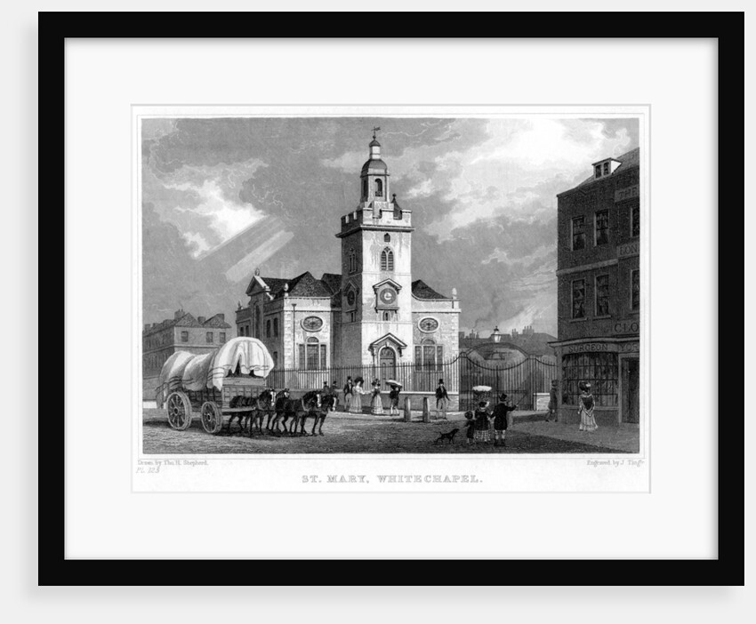 Church of St Mary, Whitechapel, London by J Tingle