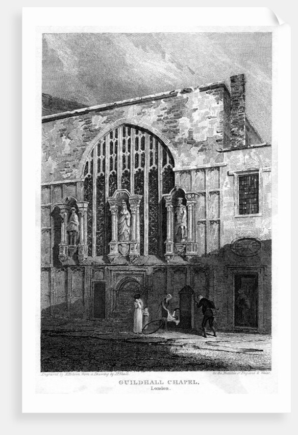 Guildhall Chapel, City of London by H Hobson