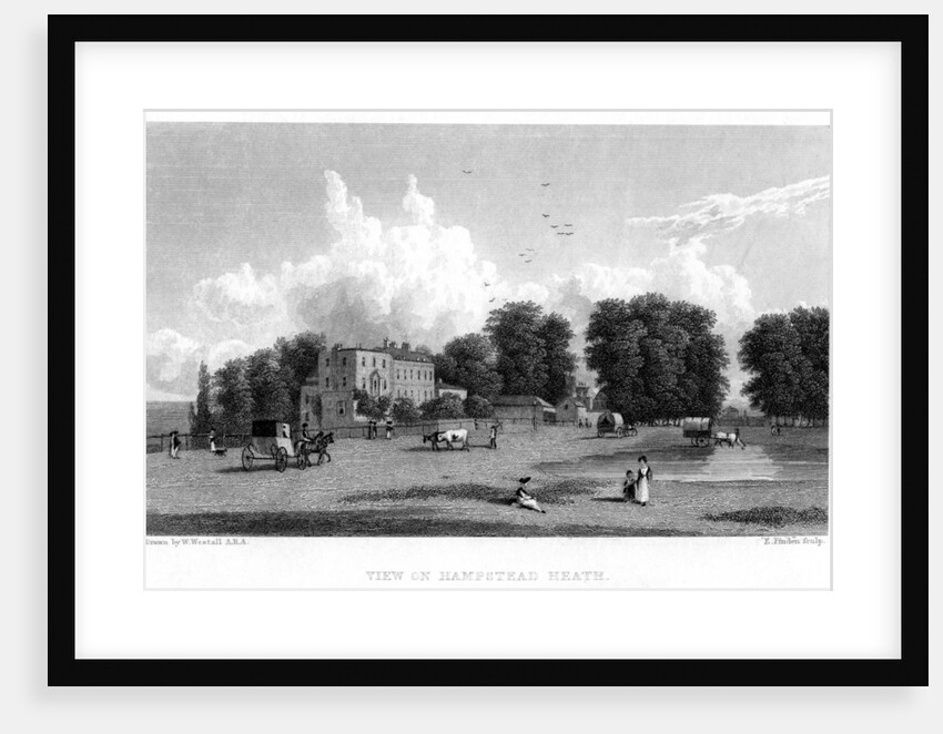 View on Hampstead Heath, London by E Finden
