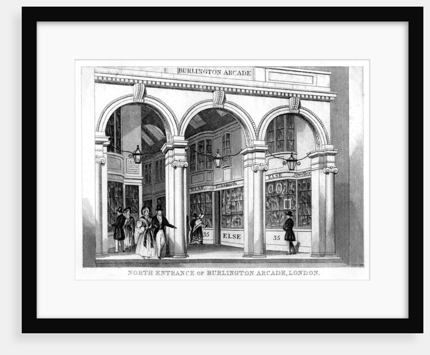 North entrance of Burlington Arcade, Westminster, London by Anonymous