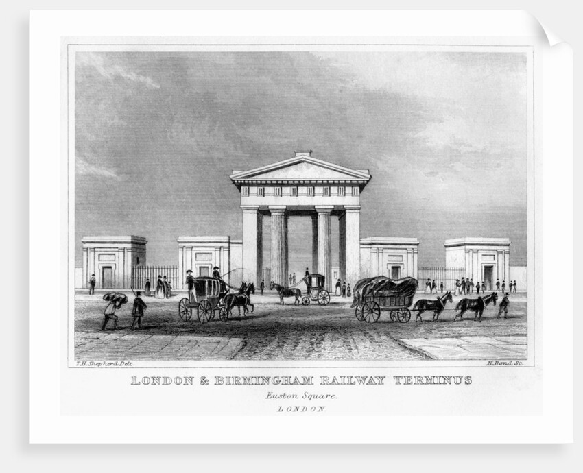 London and Birmingham Railway terminus, Euston Square, London by H Bond