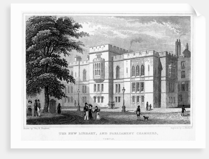 The New Library and Parliament Chambers, Temple, London by J Hinchcliff
