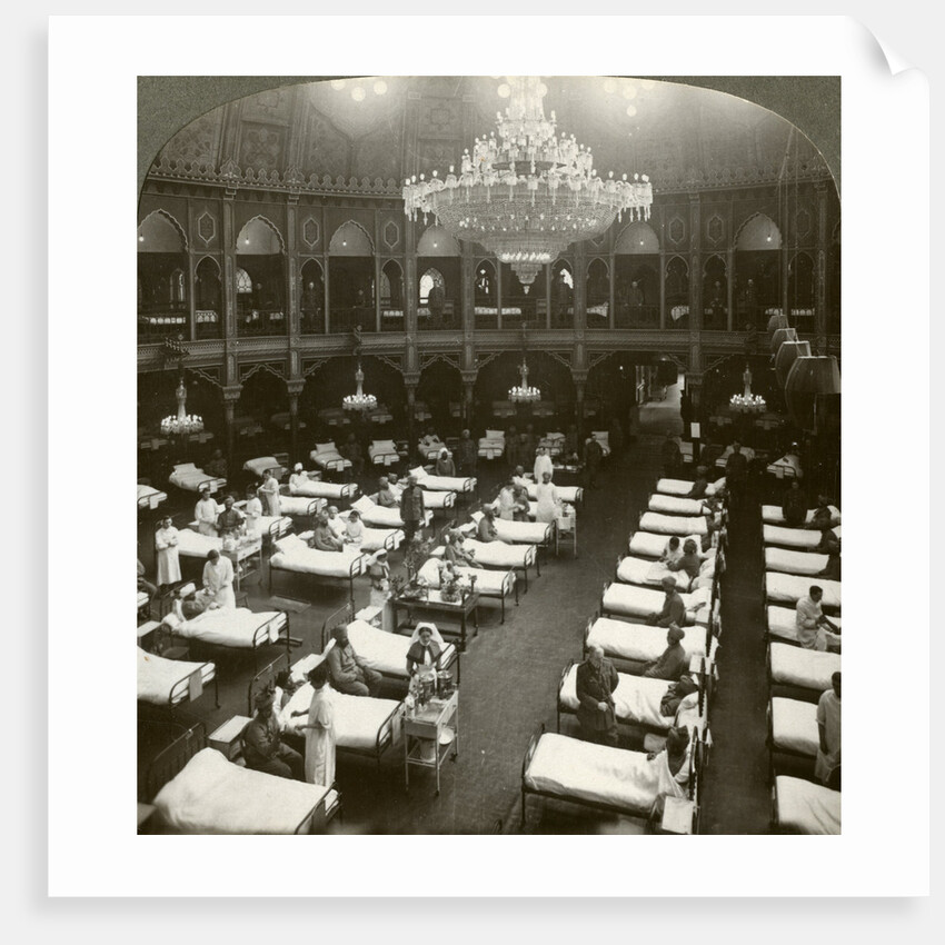 Interior of the commodious hospital at Brighton, Sussex, World War I by Realistic Travels Publishers