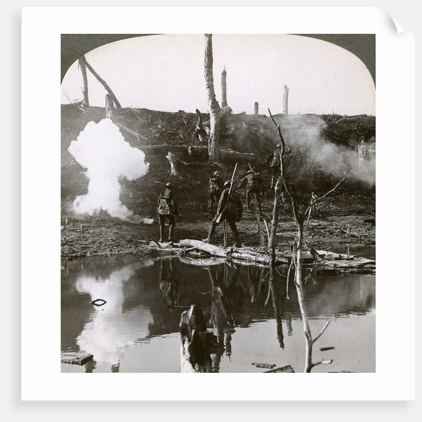 Soldiers crossing the river Ancre, Battle of the Somme, France, World War I by Realistic Travels Publishers