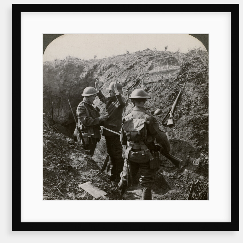 Interrogating a German prisoner to obtain information, World War I by Realistic Travels Publishers