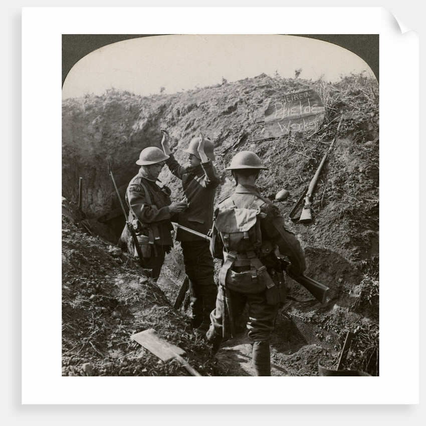 Interrogating a German prisoner to obtain information, World War I by Realistic Travels Publishers