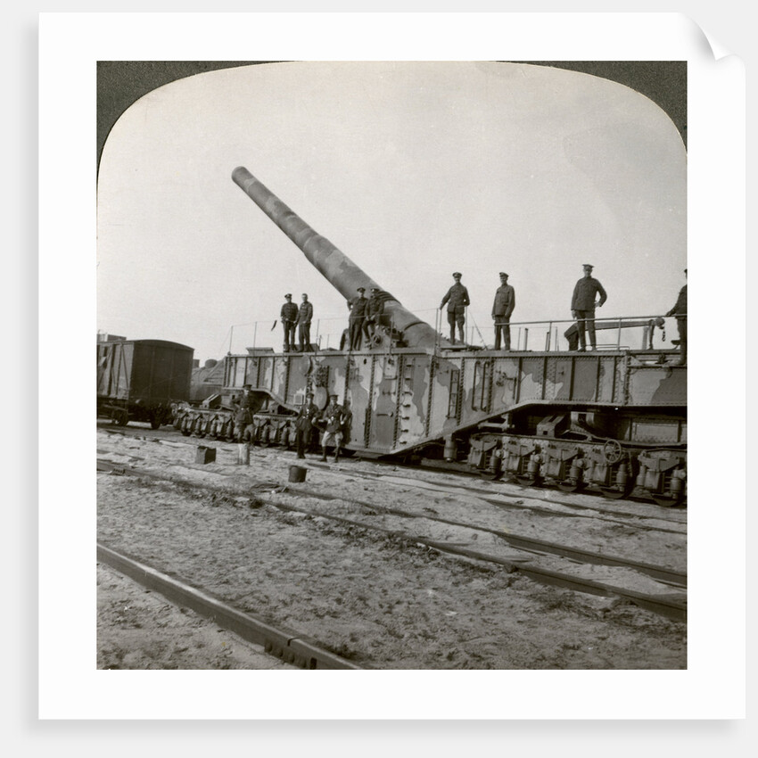 16 inch railway gun which pulverised the Hindenburg Line, World War I, France by Realistic Travels Publishers