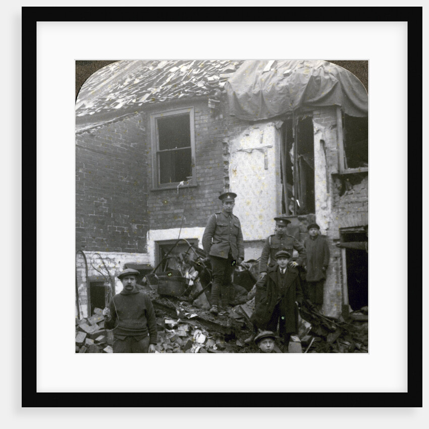Destruction wrought by German Zeppelin bombs, World War I by Realistic Travels Publishers
