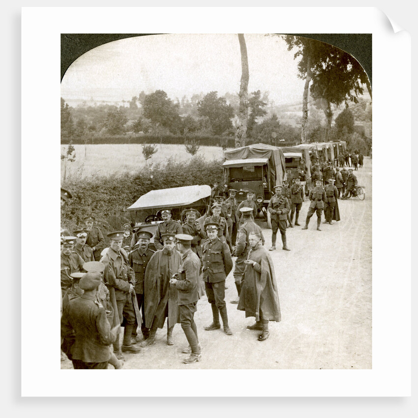 Ammunition convoy parked in a Flanders lane awaiting orders, World War I by Realistic Travels Publishers