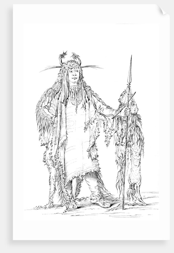 Portrait of 'Eagle Ribs', Native American Man by Myers and Co