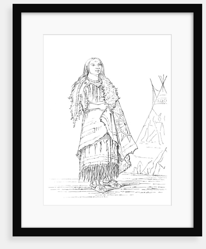 Portrait of 'Woman Who Strikes Many', Native American woman by Myers and Co