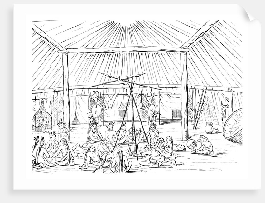 Interior of a Teepee by Myers and Co