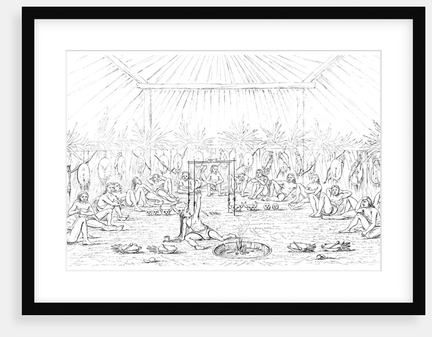 Medicine man and teepee interior by Myers and Co