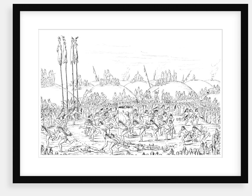 Religious Ceremony, Mandan Village by Myers and Co
