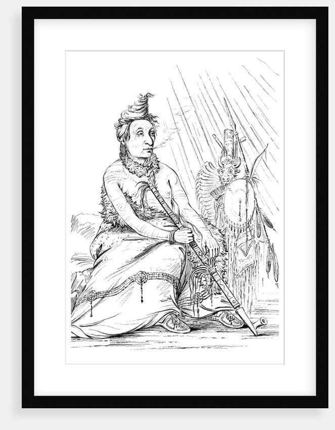 Portrait of 'Black Moccasin', Chief of the Minnetarees by Myers and Co