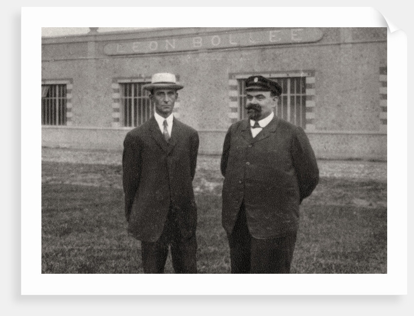 Wilbur Wright, American aviator, and Leon Bollee, French inventor and car manufacturer by Anonymous