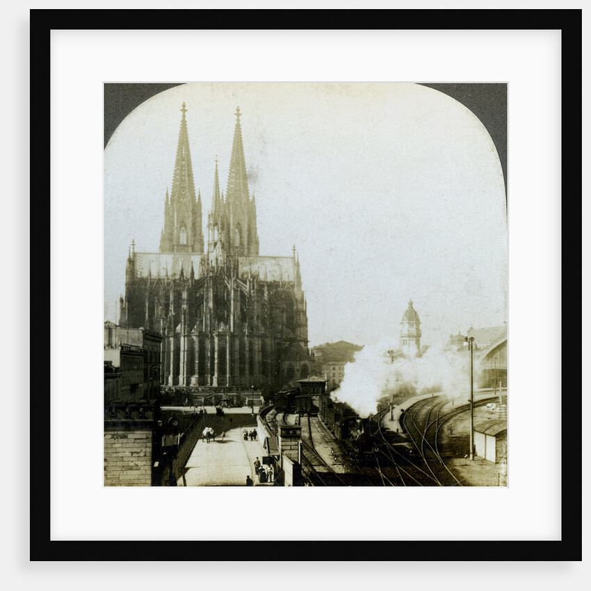 Cologne Cathedral from a railway bridge, Cologne, Germany by EW Kelley