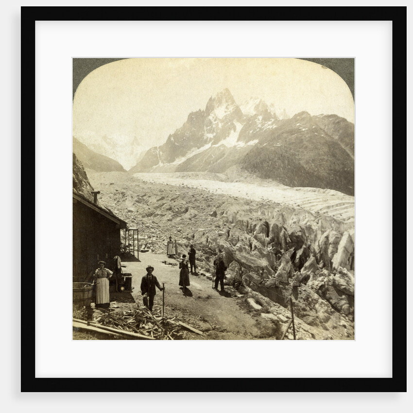Mer de Glace from the 'Chapeau', near Chamonix, France by Underwood & Underwood