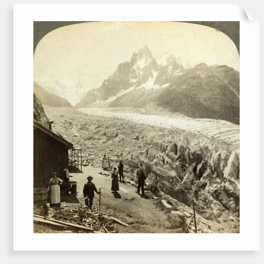 Mer de Glace from the 'Chapeau', near Chamonix, France by Underwood & Underwood