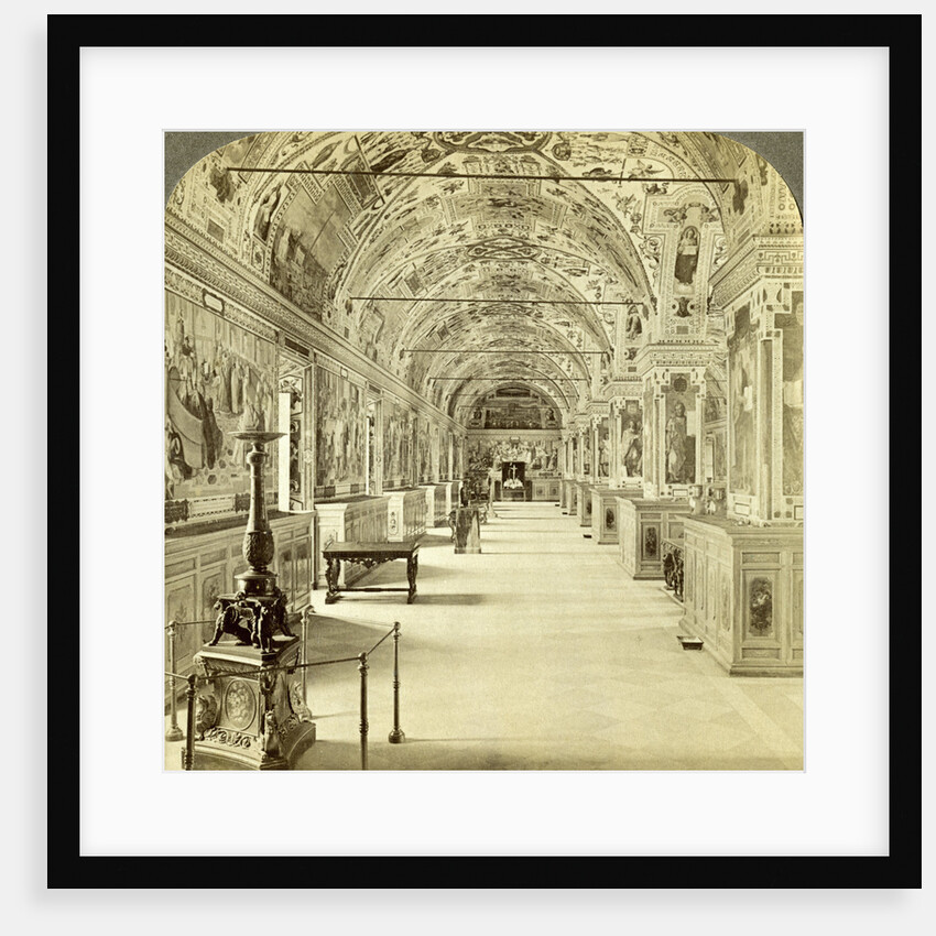 Interior of the Vatican Library, Rome, Italy by Underwood & Underwood