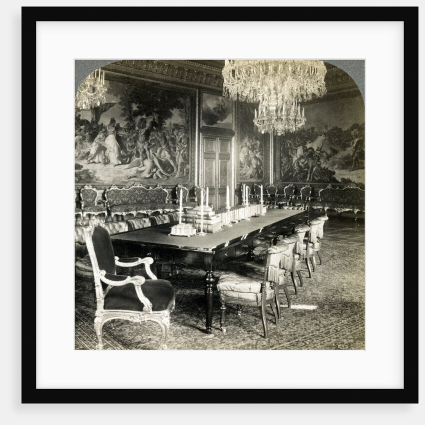 Council chamber of King Oscar II, Royal Palace, Stockholm, Sweden by Underwood & Underwood