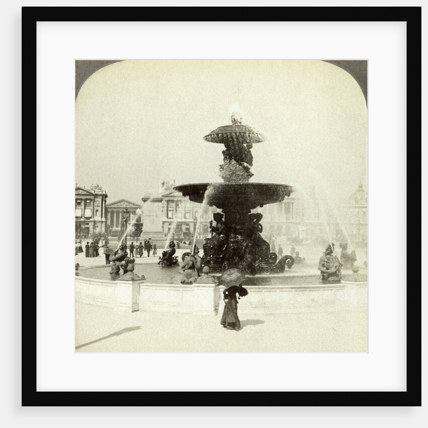 Fountain, Place de la Concorde, Paris, France by Underwood & Underwood