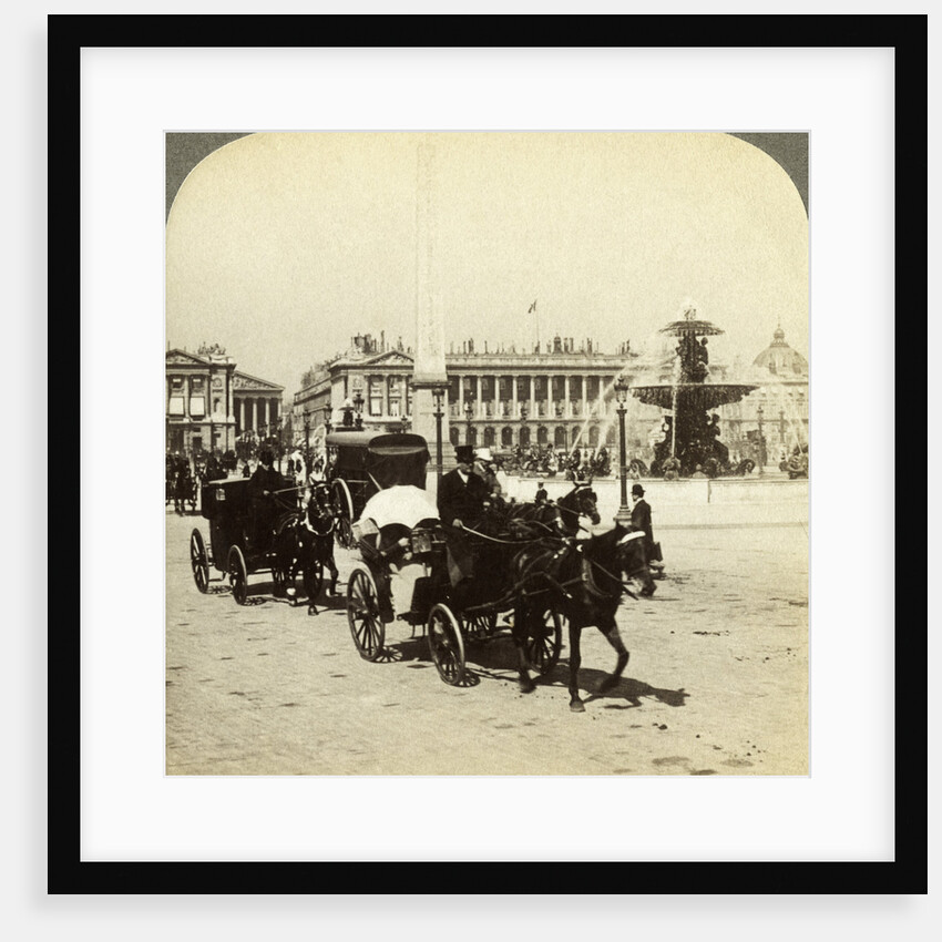 The obelisk and fountain, Place de la Concorde, Paris, France by Underwood & Underwood