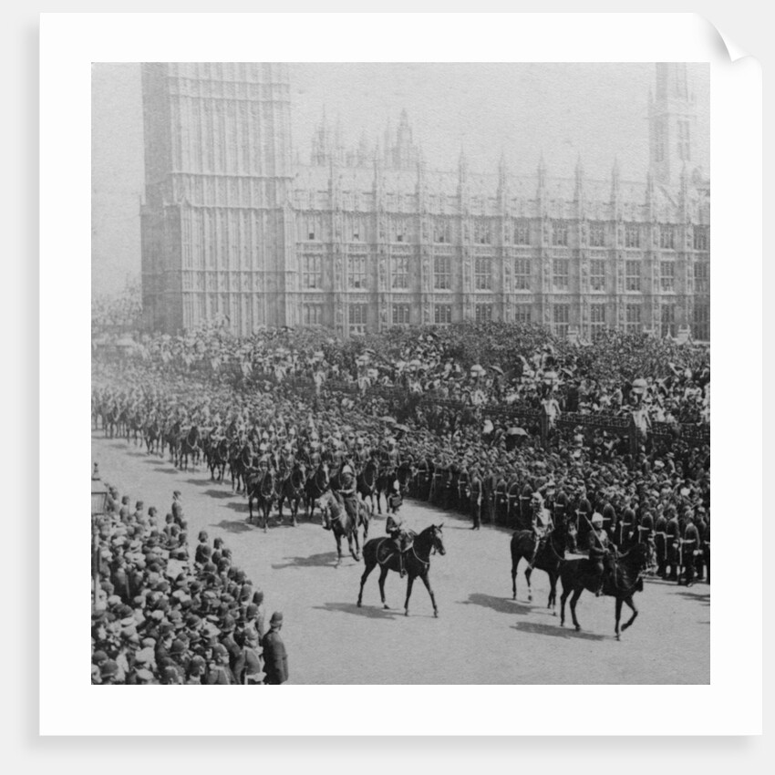 Canadian mounted troops, procession for Queen Victoria's Diamond Jubilee, London by James M Davis