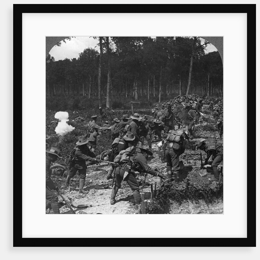 Captured trenches strengthened to withstand counter-attack, World War I by Realistic Travels Publishers