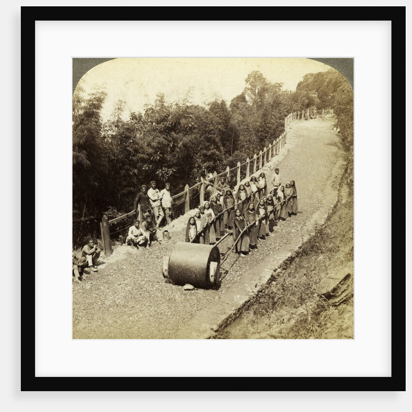 Women working on the Darjeeling Highway, India by Underwood & Underwood