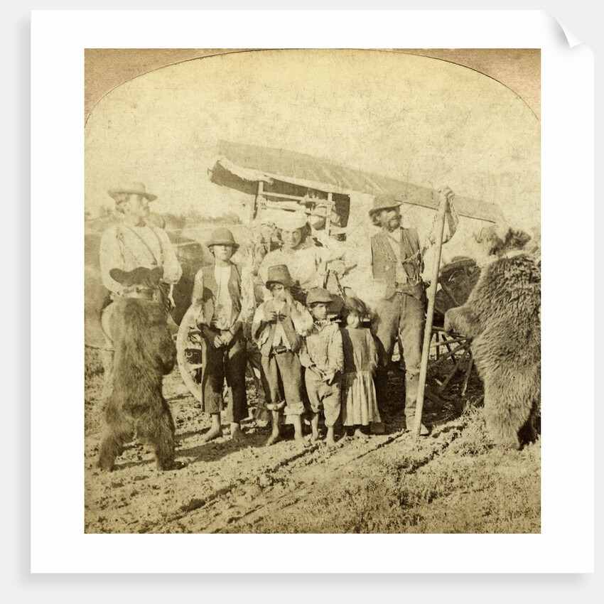 Gypsies and dancing bears on the road by Underwood & Underwood