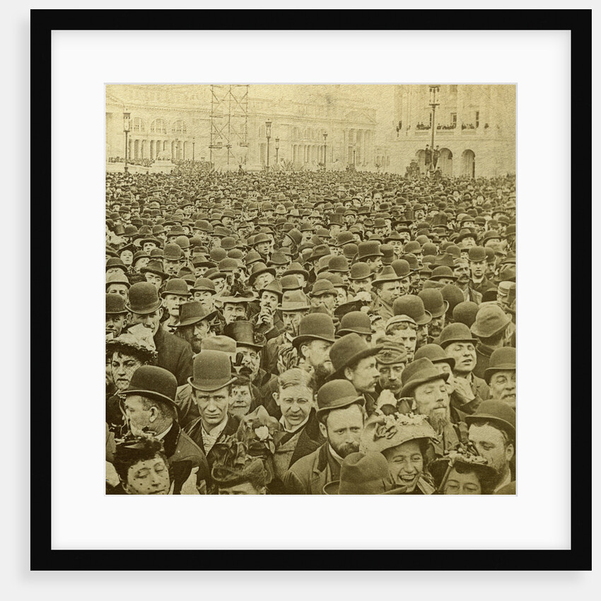 Crowd at the opening of the Columbian Exhibition, Chicago, Illinois, USA by BW Kilburn