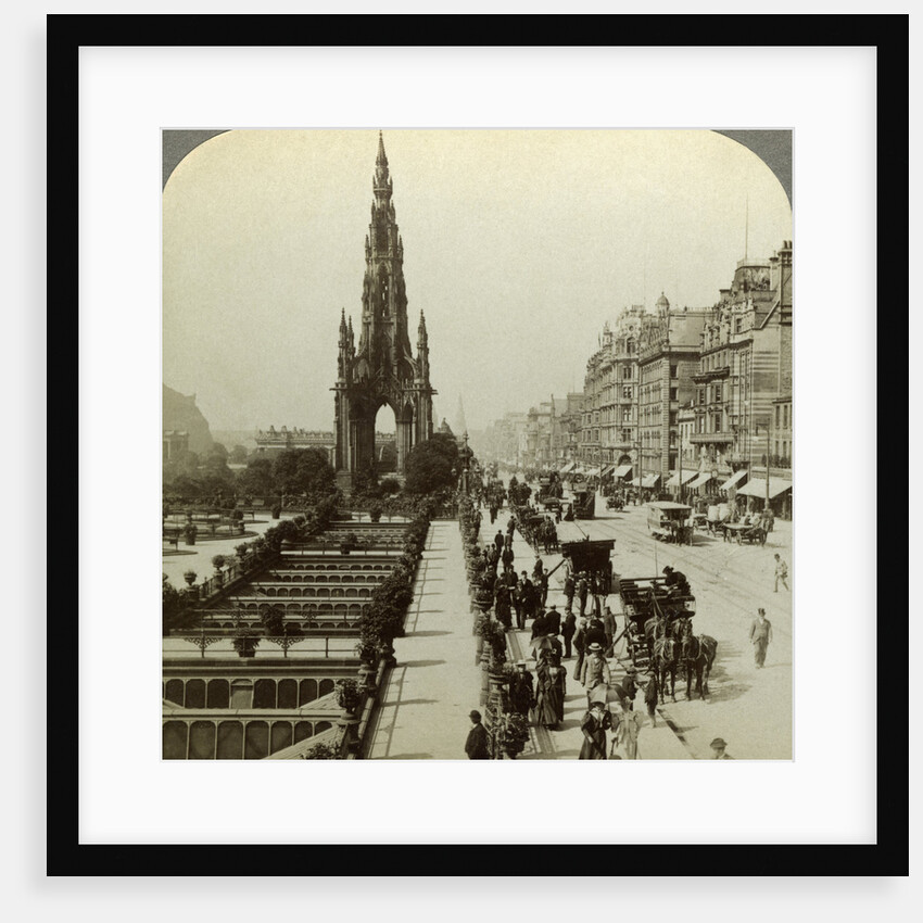 Princes Street and the Scott Monument, Edinburgh, Scotland by Underwood & Underwood