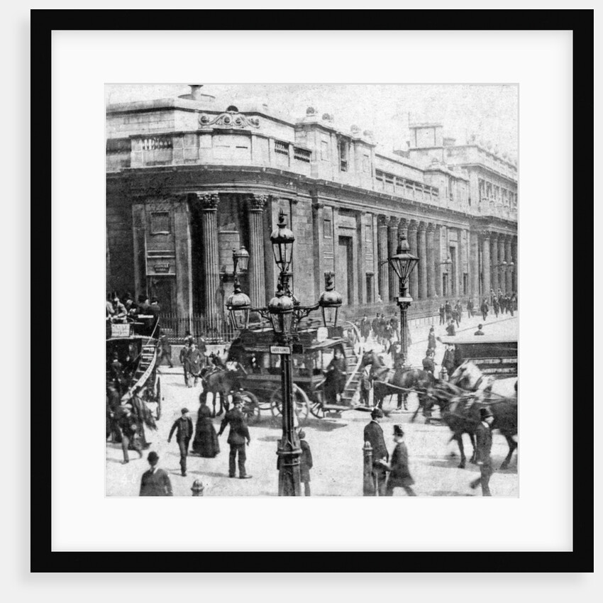 Traffic passing the Bank of England, London by Anonymous