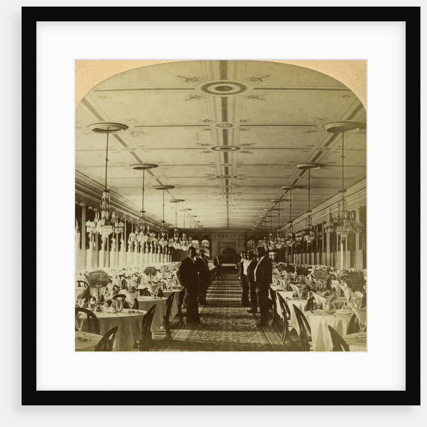 Dining room, Grand Union Hotel, Saratoga, New York, USA by BW Kilburn