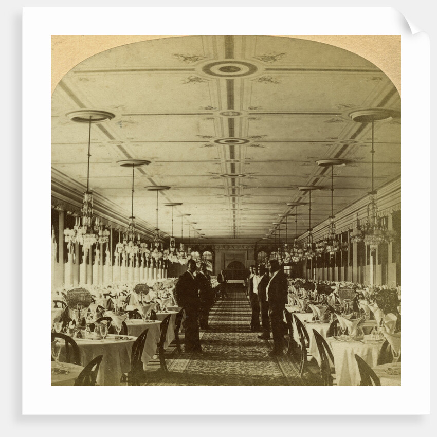Dining room, Grand Union Hotel, Saratoga, New York, USA by BW Kilburn