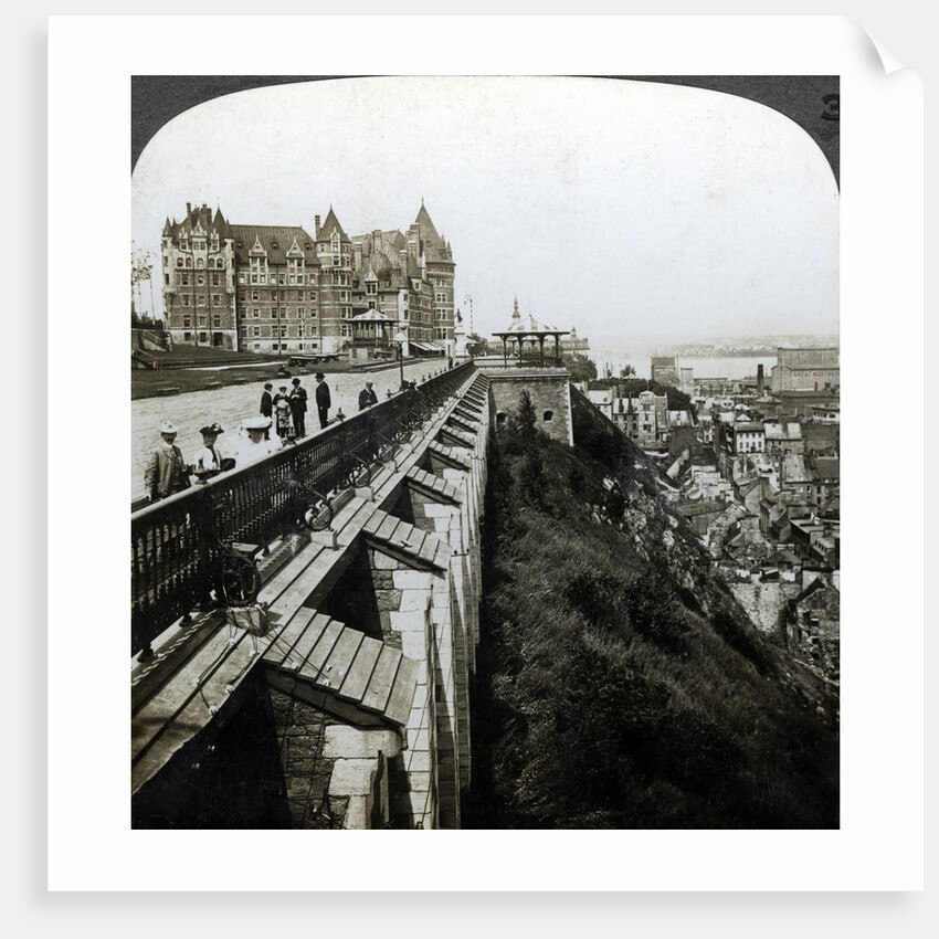 Hotel Chateau Frontenac and Dufferin Terrace, Quebec, Canada by Underwood & Underwood