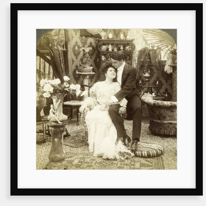 'George Greatly Admires Ethel's Beautiful Complexion' by Underwood & Underwood