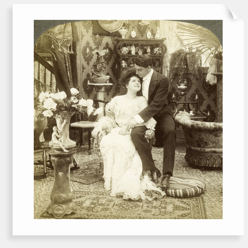 'George Greatly Admires Ethel's Beautiful Complexion' by Underwood & Underwood