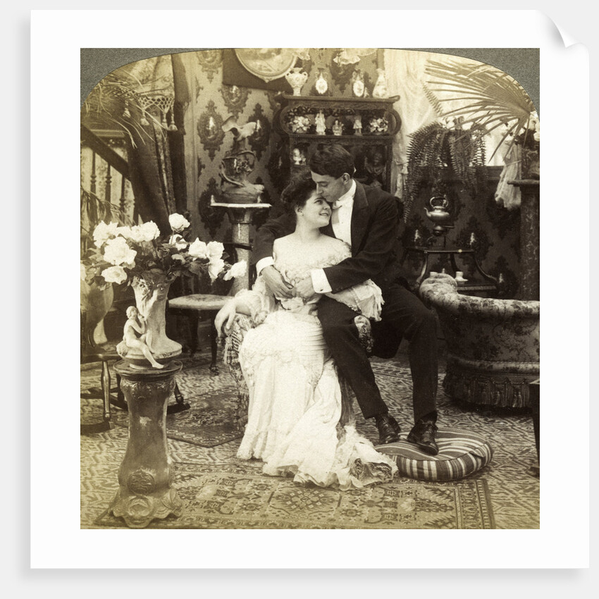 'George Greatly Admires Ethel's Beautiful Complexion' by Underwood & Underwood