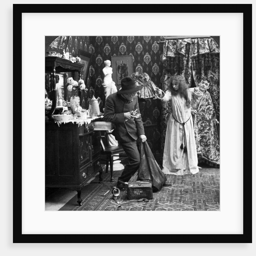 Keep Him Covered Mary, I'll Call the Police by American Stereoscopic Company