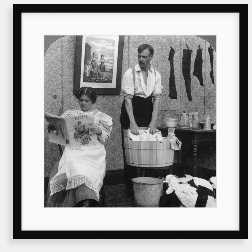 The New Woman, Wash Day by American Stereoscopic Company