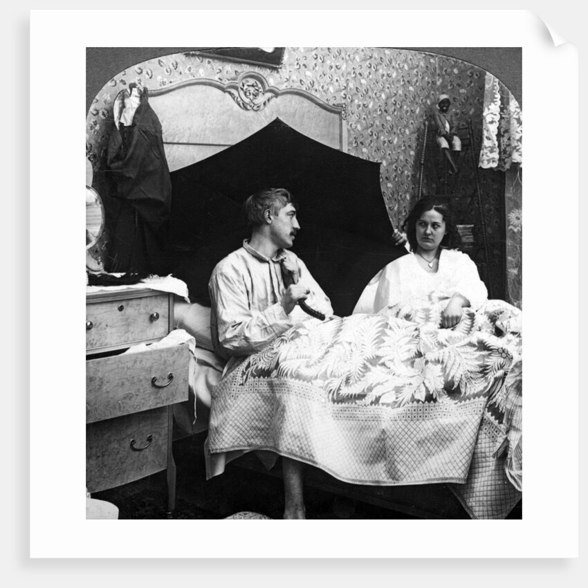 Mr Jones Home from Club. Fears for the Storm by American Stereoscopic Company