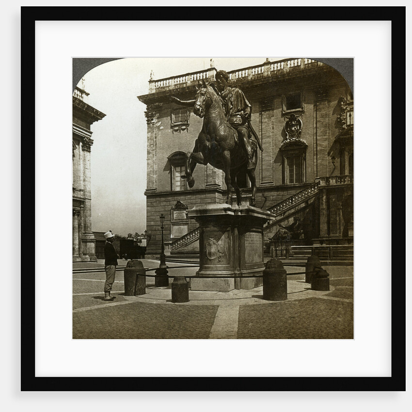 Statue of the Emperor Marcus Aurelius, Rome, Italy by Underwood & Underwood