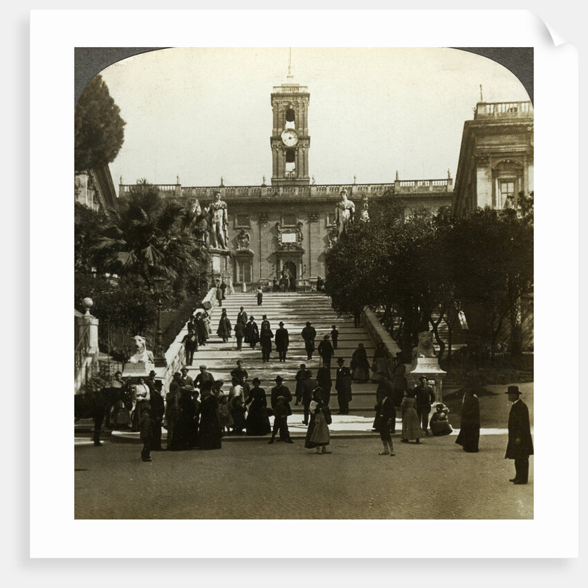 Senatorial Palace, Piazza del Campidoglio, Capitoline Hill, Rome, Italy by Underwood & Underwood