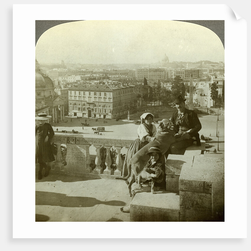 View from Monte Pinoio, Rome, Italy by Underwood & Underwood
