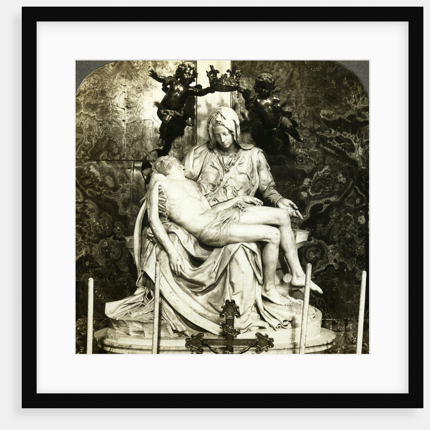 Pieta by Michelangelo, St Peter's Basilica, Rome, Italy by Underwood & Underwood
