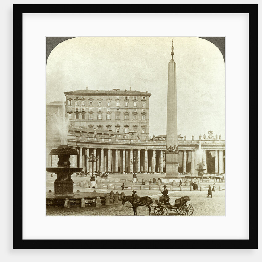 The Vatican Palace from St Peter's Square, Rome, Italy by Underwood & Underwood