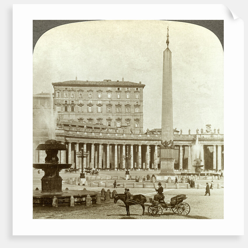 The Vatican Palace from St Peter's Square, Rome, Italy by Underwood & Underwood